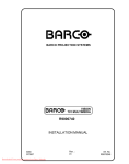 Barco CM50 Installation manual
