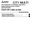 Mitsubishi Electric PURY-HP144 Installation manual