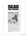 Scag Power Equipment RS-ZT Operator`s manual