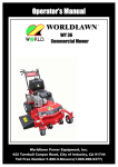 Worldlawn WY 36 Operator`s manual