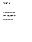 Denon TU-1800DAB Operating instructions
