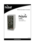 ProSoft Technology ProLinx S3964R User manual