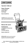 Craftsman 536.881750 Operator`s manual
