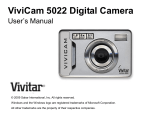 Vivitar ViviCam 5022 User`s manual
