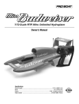 ProBoat Miss Budweiser Owner`s manual