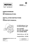 Bombardier-Rotax FR 125 Mini MAX Operator`s manual