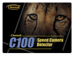 C100 user manual - Speed Camera Detector, Cheetah GPS Detector