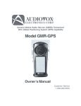 Audiovox GMRS7001-2 - 7 Mile GMRS Radio Owner`s manual