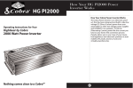 Cobra HG PI 2000 Operating instructions