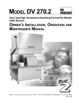 Meiko DV 270.2 Specifications