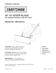 Craftsman 486.24414 Operator`s manual