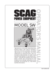 Scag Power Equipment SW-13KH Operator`s manual