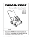 Yazoo/Kees RBSIT551 Operator`s manual
