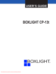 BOXLIGHT CP-13t User`s guide
