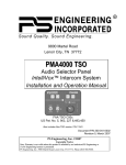 PS Engineering PMA4000 TSO Installation manual