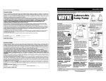 Wayne ESP15 Operating instructions