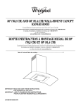 Whirlpool HOOD Use & care guide