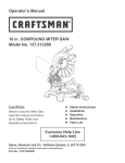 Craftsman 137 Operating instructions