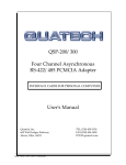 Quatech DSP-200/300 User`s manual