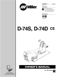 Miller Electric D-74D Owner`s manual