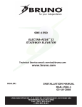 Bruno SRE-1550 Electra-Ride II Installation manual