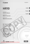 Canon HR10 Instruction manual