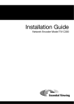 Essential Viewing TVI C300 Installation guide