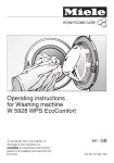 Miele W 5928 WPS EcoComfort Operating instructions