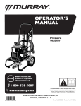 Murray Pressure Washer Specifications