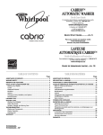 Whirlpool CABRIO W10280478B - SP Use & care guide
