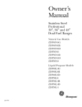 Monogram ZDP30L4 Owner`s manual