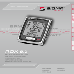 Sigma ROX 9.1 Instruction manual