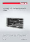 Operating and installation instructions Oven