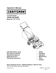 Craftsman 247.770110 Operator`s manual