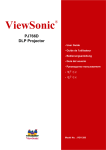 ViewSonic PJ766D-1 User guide