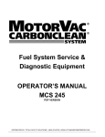 Carbon MCS-352 Operator`s manual