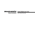 Marantz PMD560 User guide