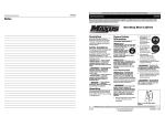 Maxus Benchtop Blast Cabinet MXS3000 Operating instructions