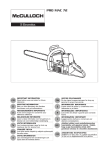 McCulloch PRO MAC 72 Specifications