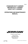 Carrier operating and maintanance Specifications
