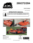 Servis-Rhino ROTARY MOWER SE4 Operator`s manual