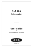 AGA SxS 628 User guide