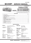 Sharp GX-CD1200W GL Service manual