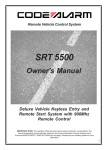 Code Alarm SRT 5500 Owner`s manual