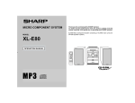 Sharp XL-E80 Operating instructions
