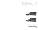 Extron electronics RGB 109xi User`s manual