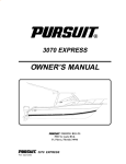 PURSUIT 3070 EXPRESS Owner`s manual