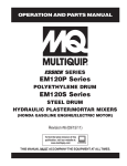 MULTIQUIP EM120P series Specifications