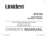 Uniden BTS150 Specifications