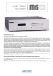 Musical Fidelity M6CD Specifications